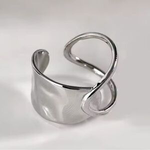 NEW Large 925 Sterling Silver Band Ring, Adjustable